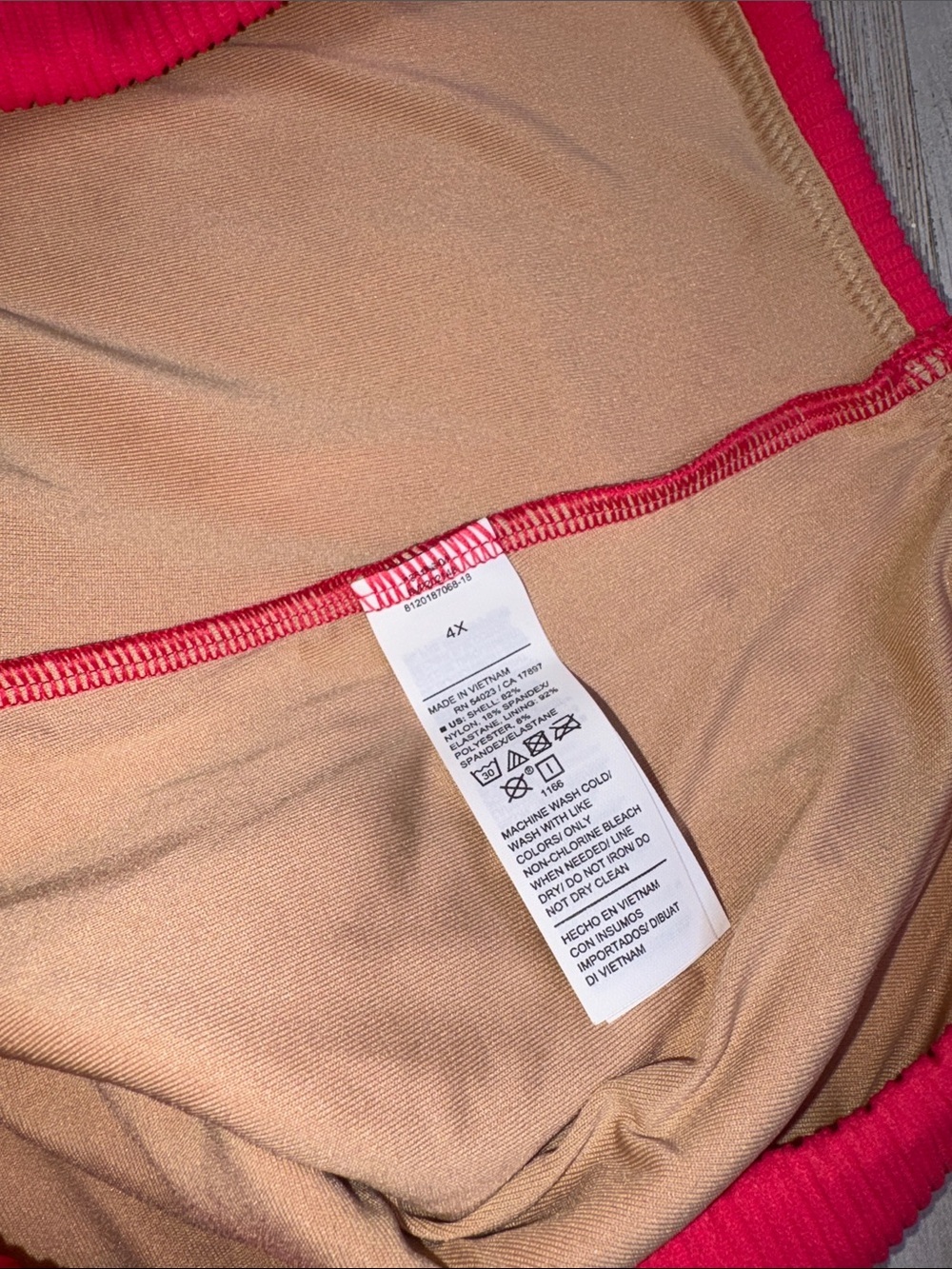 Old Navy Bikini BOTTOM 4XL Swimsuit Bathing Suit Pink Ribbed - Picture 11 of 15